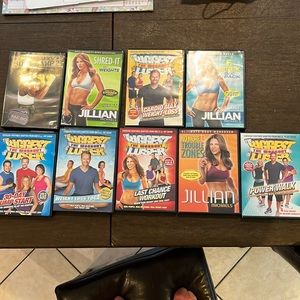 Set of 9 workout dvds